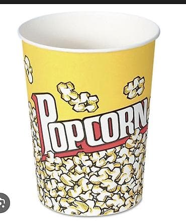 Стакан для попкорна (одноразовый, бумажный) - Материал: плотный