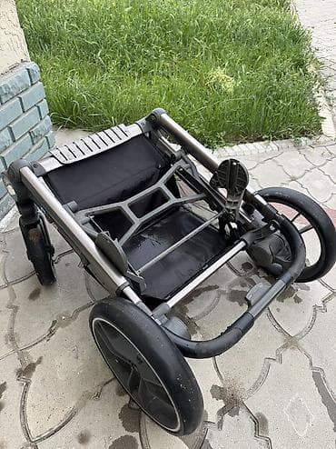 Детский мир: Коляска, Другой бренд, цвет - Голубой, Б/у, Самовывоз — 3