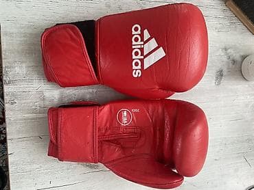 Перчатки: Боксерские перчатки adidas, 12 oz - Материал: кожа (внешняя часть) — 1
