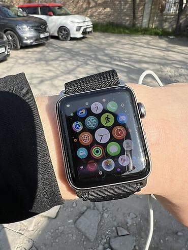 часы gear s3: Apple Watch Series 3, 42 мм (aluminum case, Ion‑X glass, composite — 2