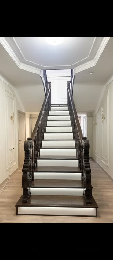 Лестница,Лестница сосна,карагач,фанера,шпондон,жасайбыз,тез,Жана