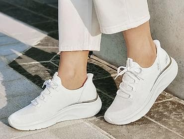 зимний обувь: Кроссовки, 37.5, 38, 38.5, Skechers, Новый, цвет - Белый — 1