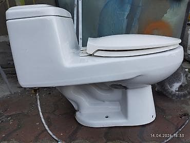 смеситель раковины: Унитаз Напольный, Б/у, Материал: Фарфор — 2