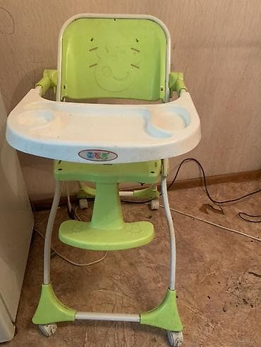 детский стульчик для кормления 2в1: Стульчик для кормления, Другой бренд, Пластик, Другой вид, цвет - Зеленый — 1