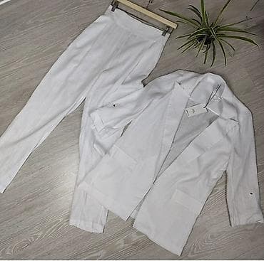 льняной пиджак: Брючный костюм, Прямые, Пиджак, Италия, Лен, Лето — 1