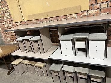 study table: Кухонный стол и стул, цвет - Серый — 2