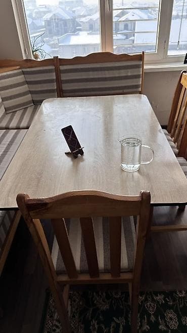 small table: Кухонный стол и стул, цвет - Серый — 1