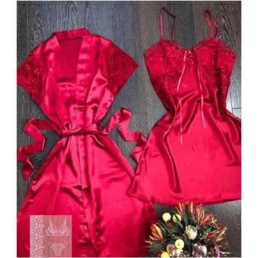 белая ночная сорочка: Стильная Пижамки Ткань атлас Качество люкс . Доставка по городу — 4