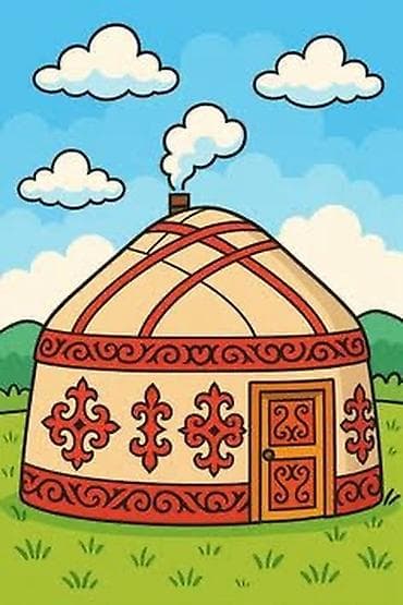 Спорт жана хобби: Боз үйлөр сатылат, Каркасы Жыгач, 45 баш, Диаметри: 3.5 метр — 1