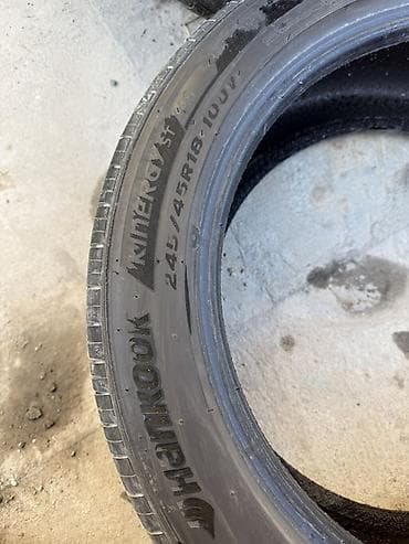 Шины 245 / 45 / R 18, Лето, Б/у, Комплект, Легковые, Hankook
