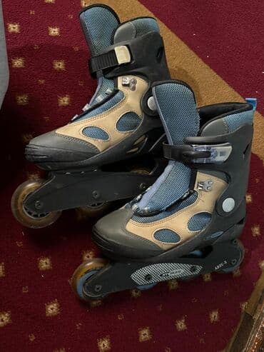 ботсы ролики: Роликовые коньки ABEC-5 в черном, синем и бежевом цветах. Конструкция — 2