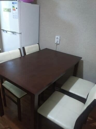 столы и стулья малайзия: Ашкана үстөлү жана отургуч, Колдонулган, Өзү алып кетүү, түсү - Күрөң — 2