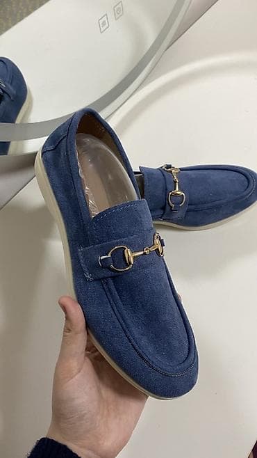 зимние обувь: Лоферы, 43, Loro Piana, Новый, цвет - Синий, Самовывоз — 2