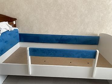 обито: Детская односпальная кровать, Б/у, Для мальчика, С бортиком, МДФ, Самовывоз — 2
