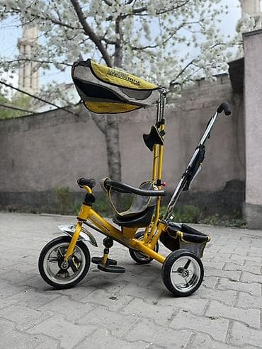 smart air: Детский трехколесный велосипед-каталка LEBAYO TRIKE (желтый/серый) с — 4