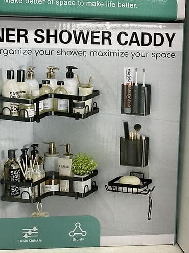 Үй жана бакча: Настенный органайзер для душа (shower caddy) - Комплект полок и — 1