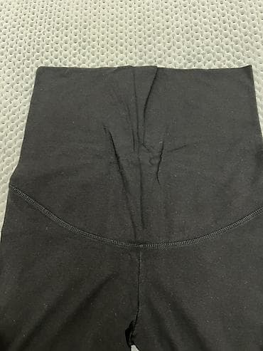 лосины для беременных: Черные тонкие женские легинсы для беременных - Размер: M — 3