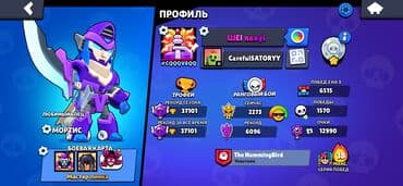 пес 2013: Продажа аккаунта Brawl Stars Основное: - 36 942 трофеев - Уровень — 9