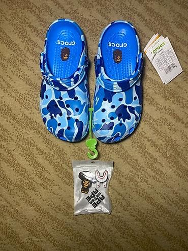 Сабо, 38, Crocs, Новый, цвет - Голубой, Платная доставка