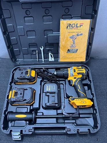 Ударные дрели: Аккумуляторная ударная дрель‑шуруповёрт ROLF (Germany Technology) в — 9