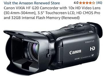 Видеокамеры: Видеокамера Canon VIXIA HF G20 - Профессиональный сенсор HD CMOS Pro — 4