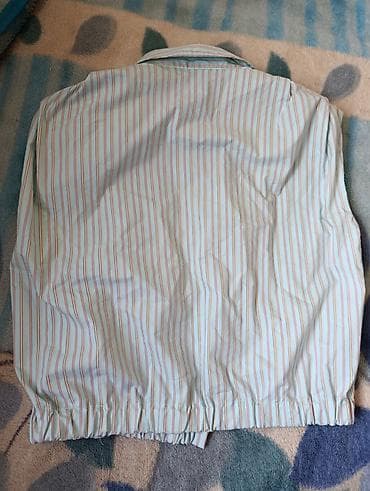 блузка белая: Блузка, Классическая модель, Хлопок, В полоску, Укороченная модель — 4