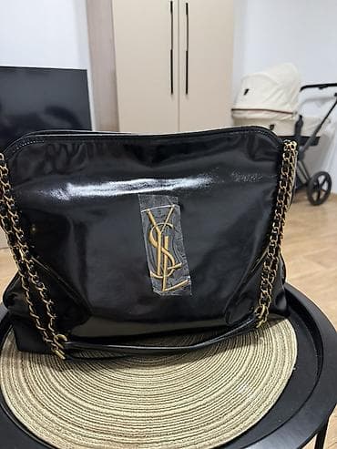 Классическая сумка, Saint Laurent, Материал: Экокожа, Застежка на молнии, Женские