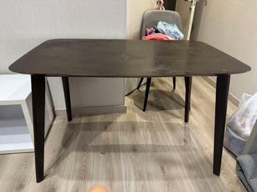 Кухонный стол, Б/у, Прямоугольный, Нераскладной