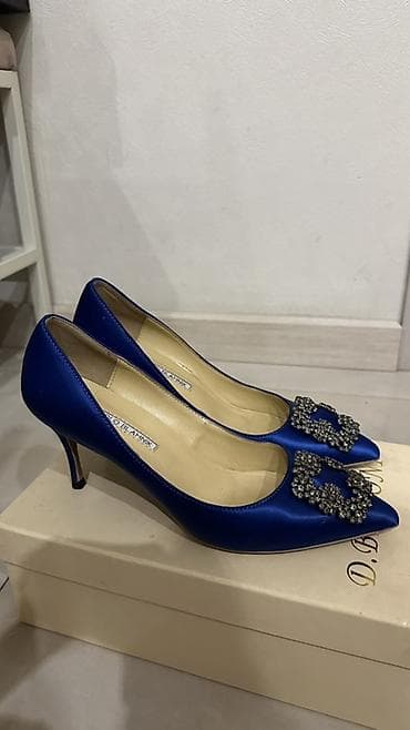 саб: Туфли-лодочки Manolo Blahnik Hangisi - Цвет: насыщенный королевский — 1