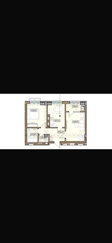2 комнаты, 57 м², Элитка, ПСО (под самоотделку) — 1