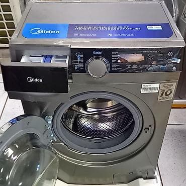 printer kg: Стиральная машина Midea, фронтальная загрузка, дизайн в тёмно-сером — 2