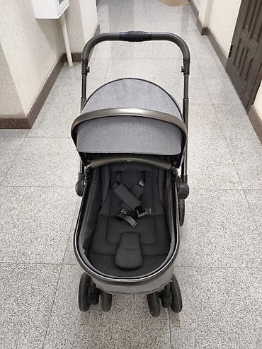 коляска переноска: Детская коляска-прогулка с люлькой, серый текстиль Основные — 2