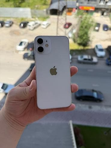 IPhone 12 mini, Б/у, 128 ГБ, Белый, Зарядное устройство, Защитное стекло, Чехол, 77 %