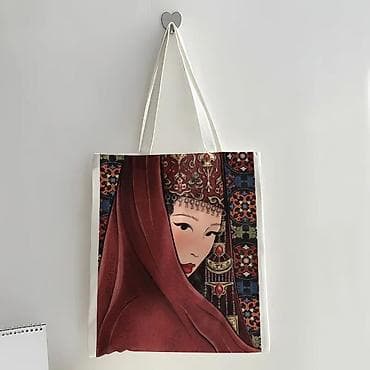 Аксессуарлар: Шоппер, Жаңы, Материалы: Канвас, Унисекс — 8