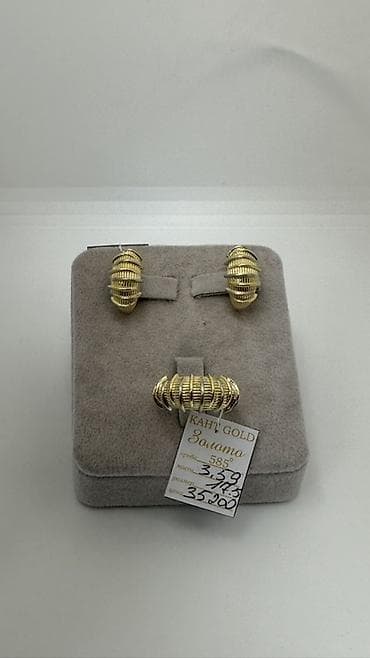 Төш белгилер: Зер буюмдар топтому, Үлгүсү 585, Жаңы, Металл түсү: Сары lalafo.kg да — 4 Төш белгилер: Зер буюмдар топтому, Үлгүсү 585, Жаңы, Металл түсү: Сары — 4