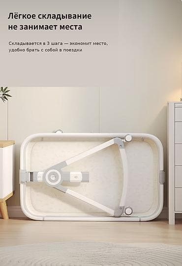 sofa bed: Детская приставная кроватка, Новый, С колесиками, цвет - Серый — 9