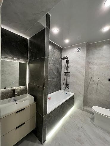 алла тоо: 2 бөлмө, 56 м², Элитка, 3 кабат, Евроремонт — 3