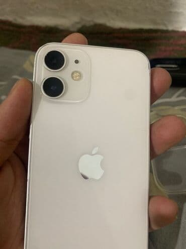 i 12: IPhone 12 mini, Б/у, 64 ГБ, Белый, Чехол, Защитное стекло, 100 % — 2