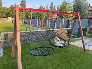 Детские качели, Подвесные Для улицы, Дерево