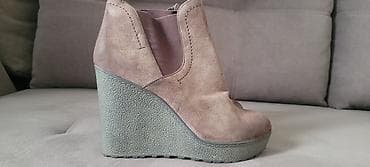 казаки обувь: Ботильоны на танкетке - Тип: женские ботильоны/полуботинки - — 2