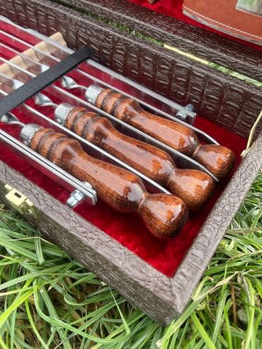 3 очок: Набор без лишних предметов Нож сталь 65х13 Тяпка 6 шампуров — 3