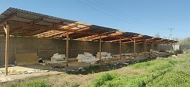 Мебель: Навес, Односкатный, Дерево, Профнастил — 2