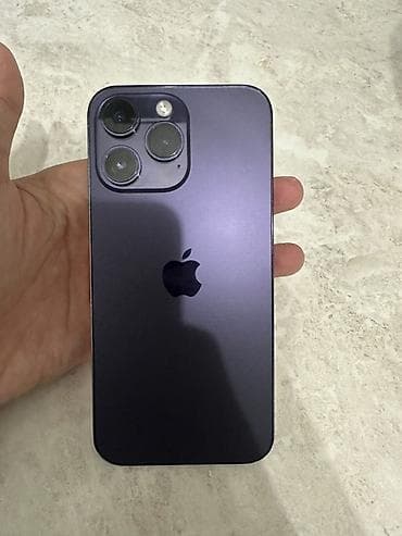 IPhone 14 Pro, Б/у, 128 ГБ, Deep Purple, Чехол, 86 %