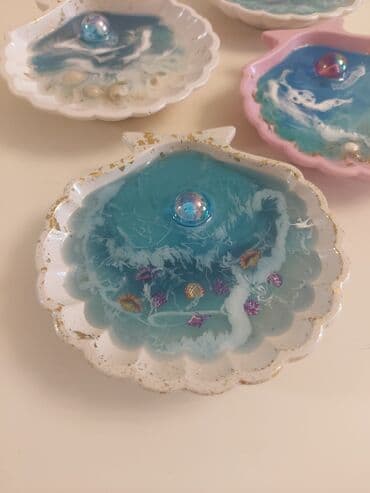 декоротивная: Декоративные подставки-ракушки для украшений из эпоксидной смолы. - — 4