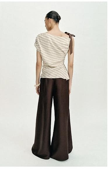 Жеке буюмдар: Топ на одно плечо с драпировкой и бантом от бренда Zara новая — 3