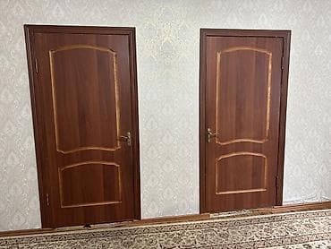 Ички эшик, Колдонулган, Глухие, Бир эшиктуу, Жыгач, Ачылма, түсү - Күрөң — 6
