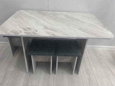 матрасы буу: Ашкана үстөлү жана отургуч, түсү - Боз — 2