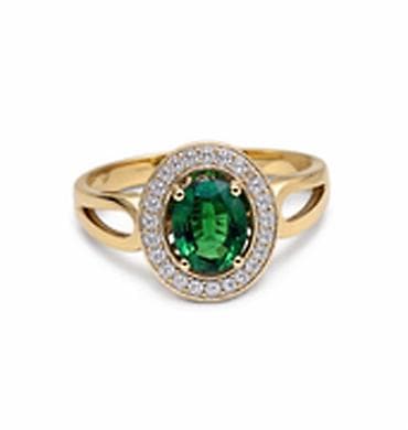 Кольцо из желтого золота 585 «Emerald» (арт. 21064) - Металл: золото — 1
