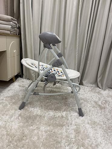 детское кресло качалка graco: Детский шезлонг, Электронная, Железо, цвет - Серый — 2