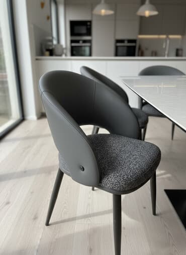 диваны для кафе и ресторанов: Стул для кухни, Другой материал, цвет - Серый — 1